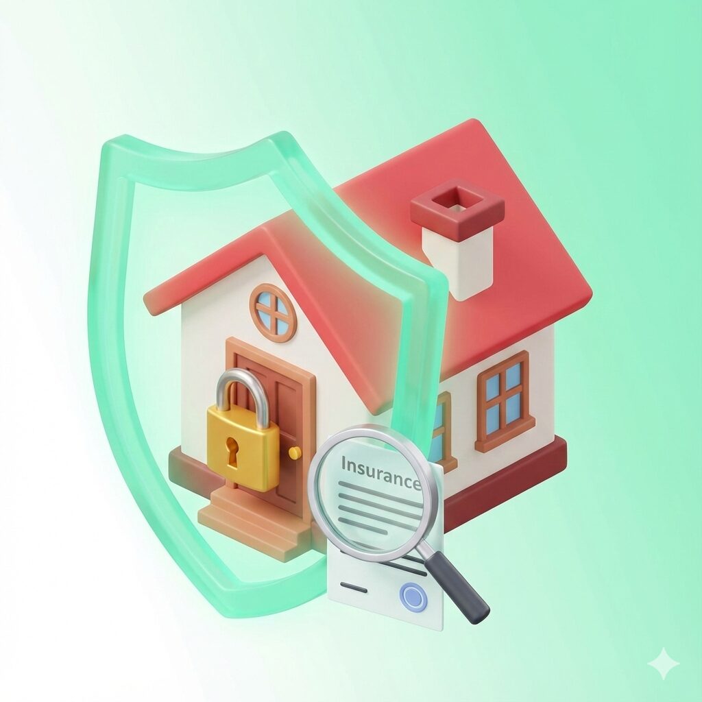 전세보증보험 가입조건 확인하고 집을 보호하는 방패와 자물쇠 이미지